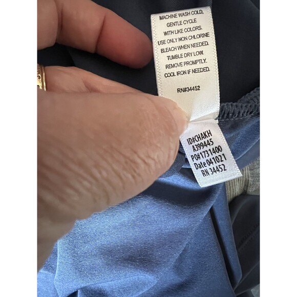 Cuddl Duds Flutter Sleeve V-Neck Dress Blue Size L Silky Soft Stretch - Picture 12 of 12